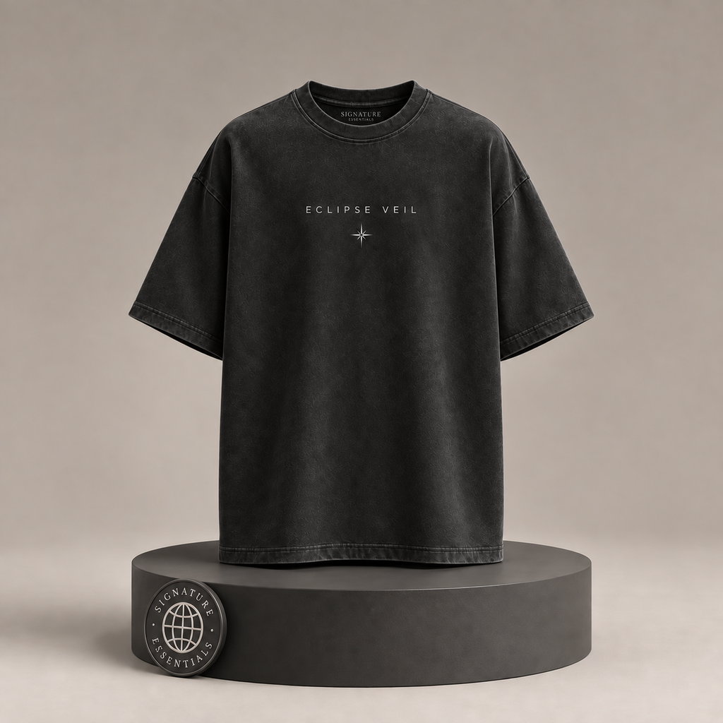 Eclipse Veil front view on round Signature Essentials pedestal with medallion