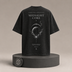 Midnight Core back view on round Signature Essentials pedestal with medallion