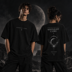 Midnight Core front and back shown on models in moonlit editorial scene