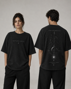Nocturne Signal Signature Essentials oversized black T-shirt on models